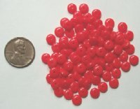 100 2x6mm Opaque Orange / Red Rondelle Beads